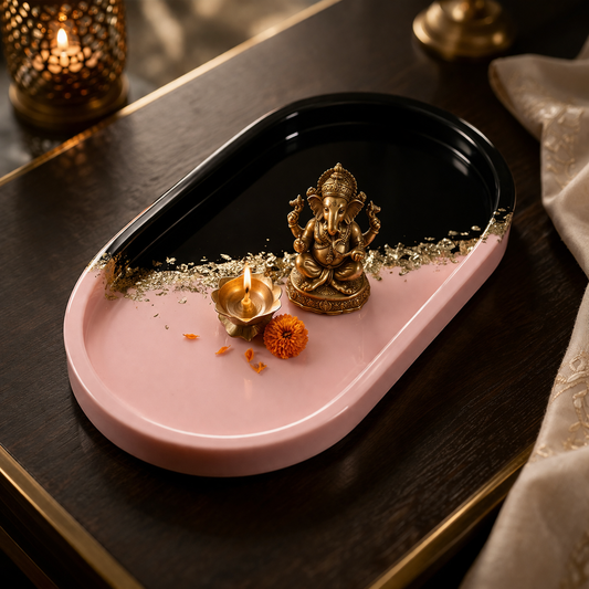 3-pack Luxe Trinket Tray Set| handcrafted costars and tray