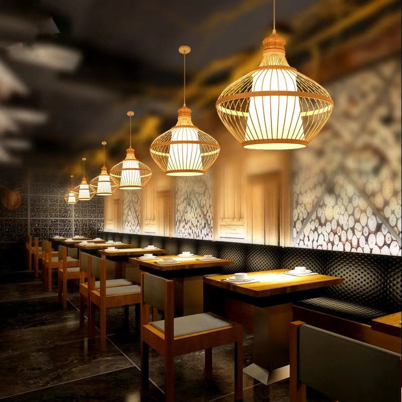 Bamboo Woven Chandelier