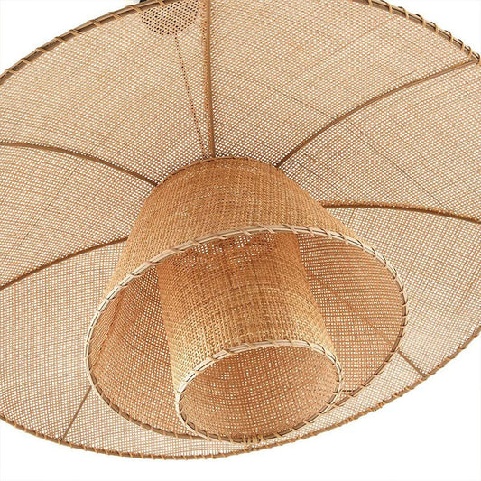 Handwoven Natural Chinese Lantern Light Pendant Lighting Hanging Lights Restaurant Rattan Pendant Lamp