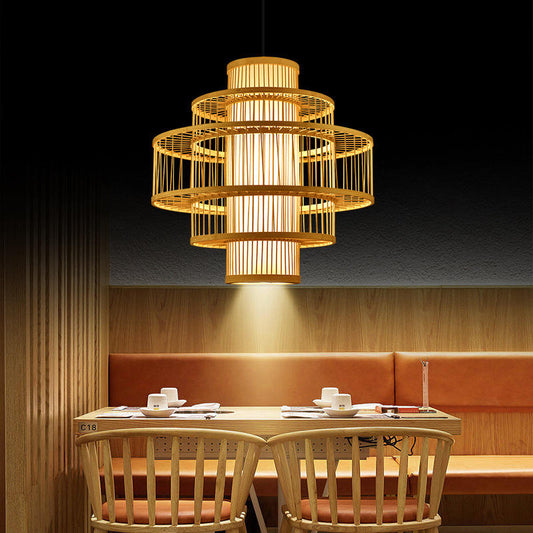 Wood Shade Pendant Light