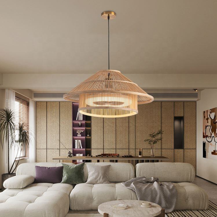 Bamboo Woven Ceiling Light