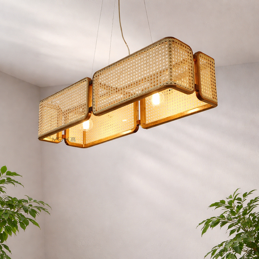 Rattan Hanging lamp for Living Room | Cane Pendant light | WL-1a