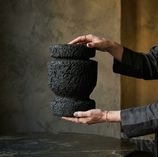 Premium Textured Sculptural Table Centerpiece Vase