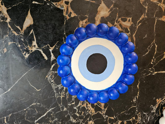 Set of 2 Evil eyes handcrafted tray for your aesthetic