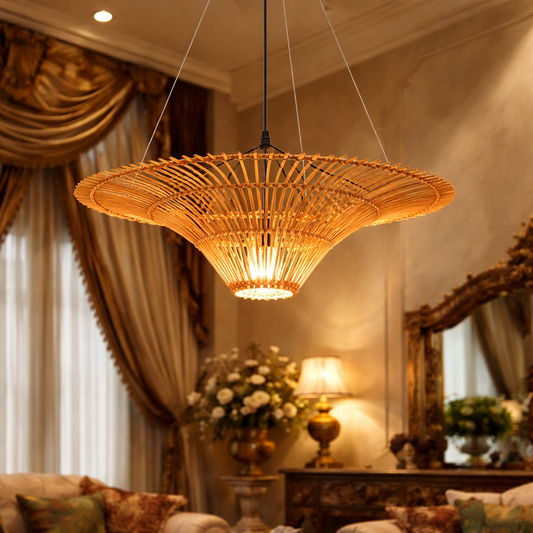 New Design Round Bamboo Hanging Light WL-1z