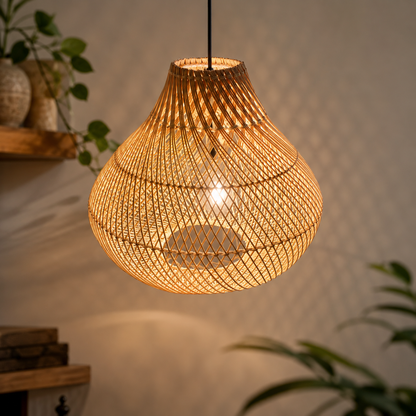 Handmade cane Pendant Lamp