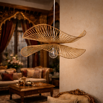 Handmade Bamboo Chandelier Lamp for Pendant Lights