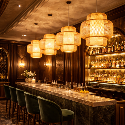 Artisan Bamboo Hanging Light | Handcrafted Pendant Lamp for Modern Interiors