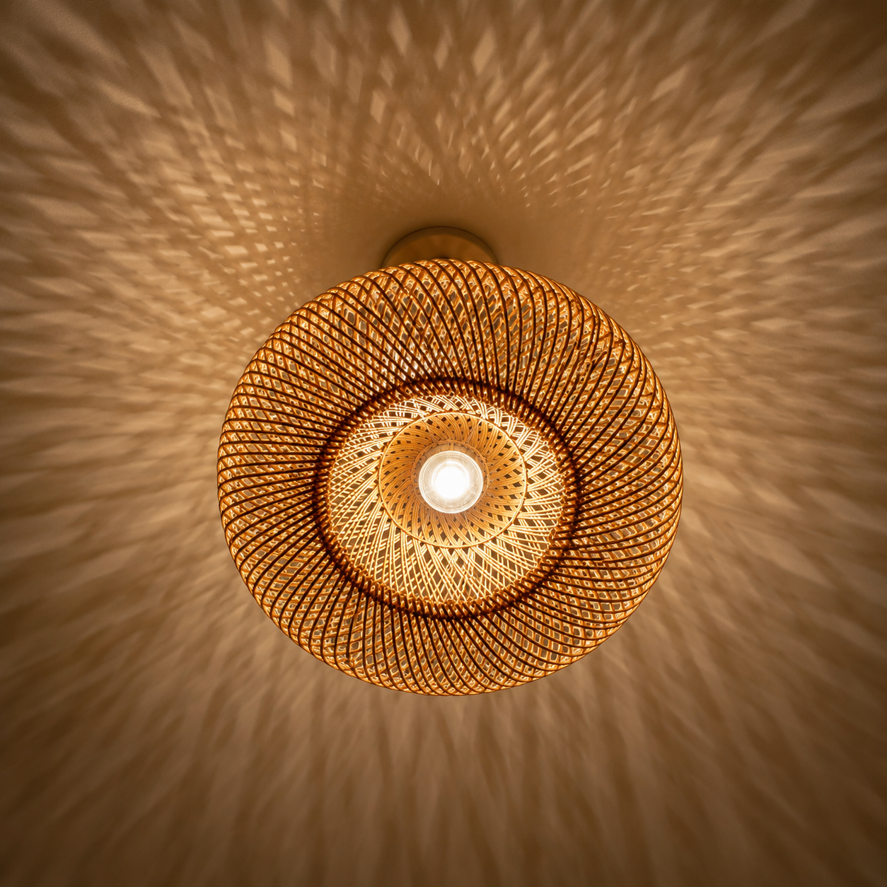 Handmade cane Pendant Lamp