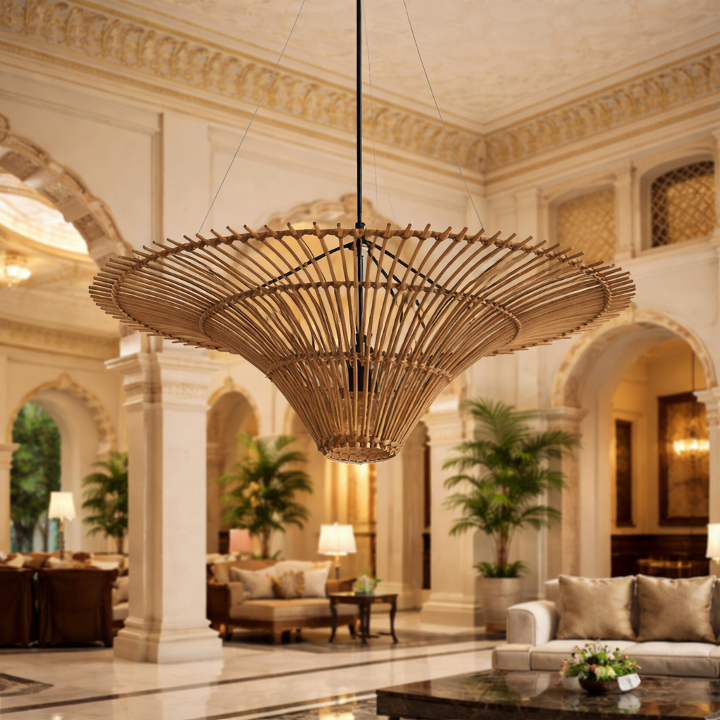 New Design Round Bamboo Hanging Light WL-1z