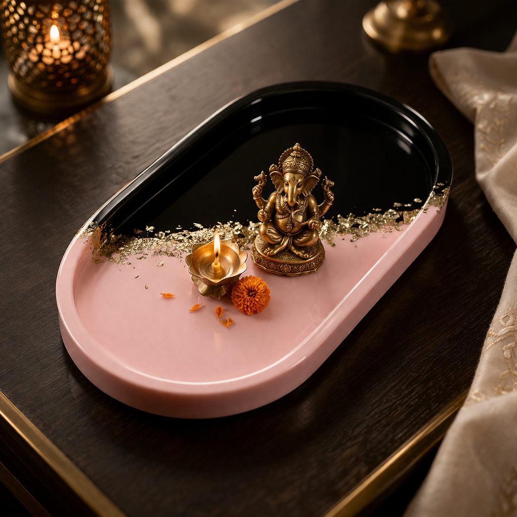 3-pack Luxe Trinket Tray Set| handcrafted costars and tray