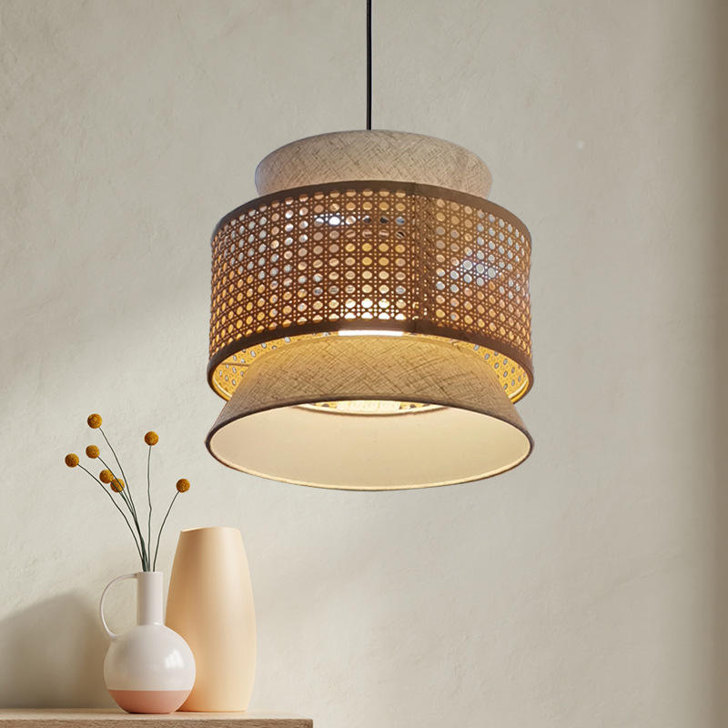 Bamboo Weave Chandelier lamp Light