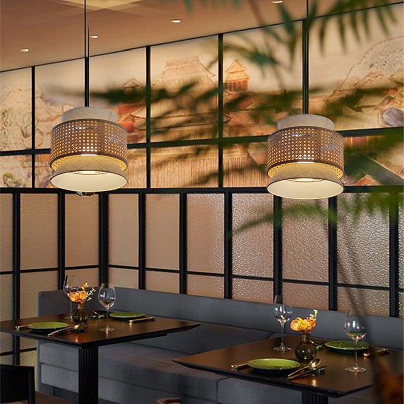 Bamboo Weave Chandelier lamp Light
