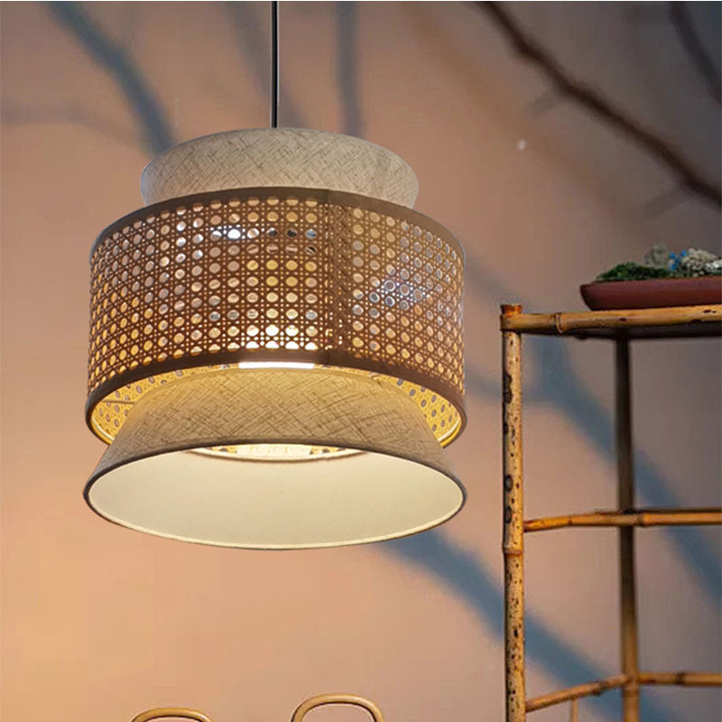 Bamboo Weave Chandelier lamp Light