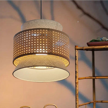 Bamboo Weave Chandelier lamp Light