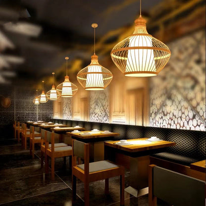Bamboo Woven Chandelier