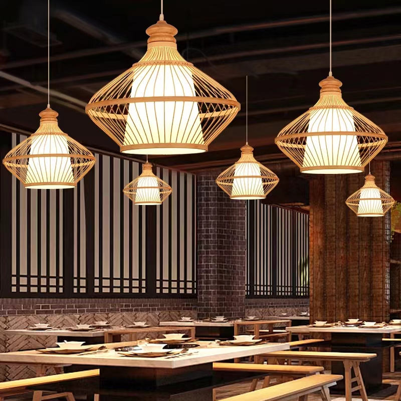 Bamboo Woven Chandelier