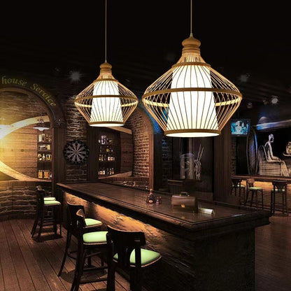 Bamboo Woven Chandelier
