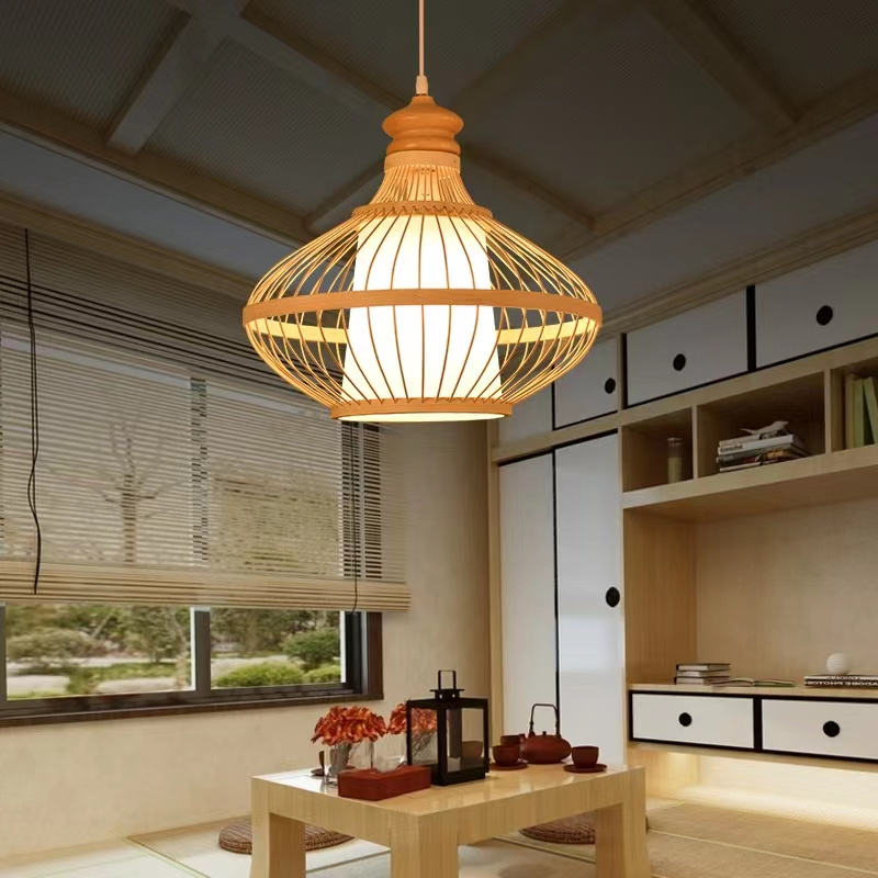 Bamboo Woven Chandelier