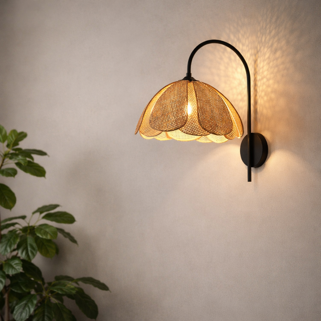 Handmade Cane Wall Lamp | Rattan Wall Lamp for your home and hotel