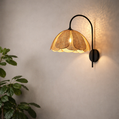 Handmade Cane Wall Lamp | Rattan Wall Lamp for your home and hotel