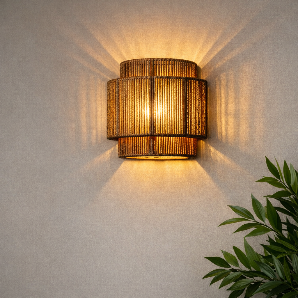 Natural Jute Wall Lamp for your space