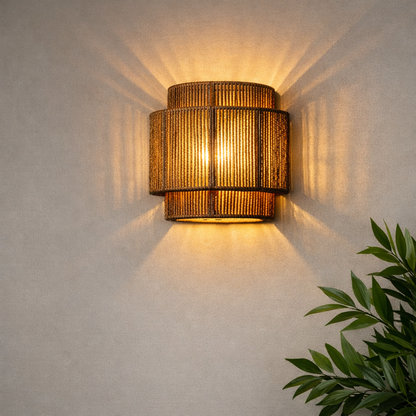 Natural Jute Wall Lamp for your space