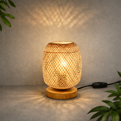 Natural Bamboo Table Lamp | Bamboo bed Side Table Lamp