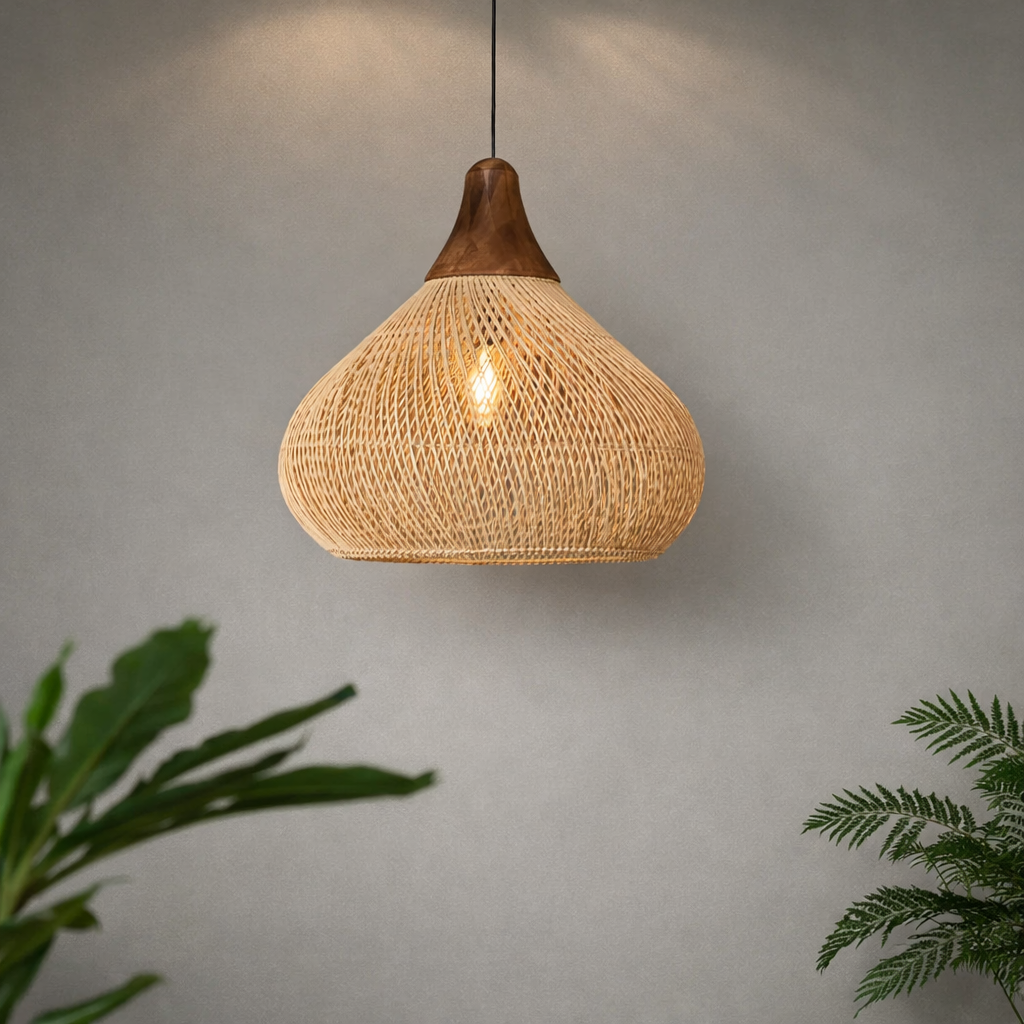 Pendant Lamp With Wooden Handle | Ideal for Residential & Commercial Space