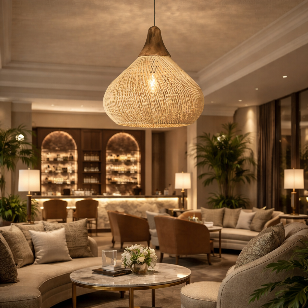Pendant Lamp With Wooden Handle | Ideal for Residential & Commercial Space