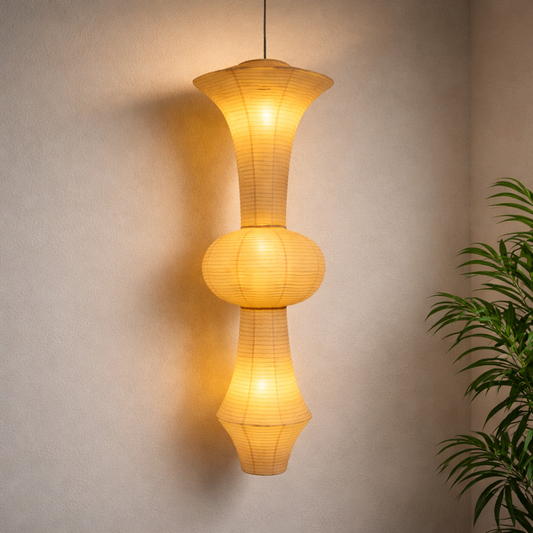 White Fabric Japanese Style Pendant Lamp | FL-a