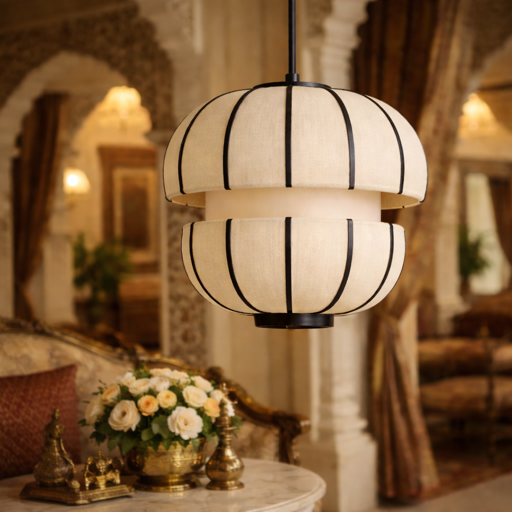 Classic look Handmade fabric Hanging Pendant Light FL-c