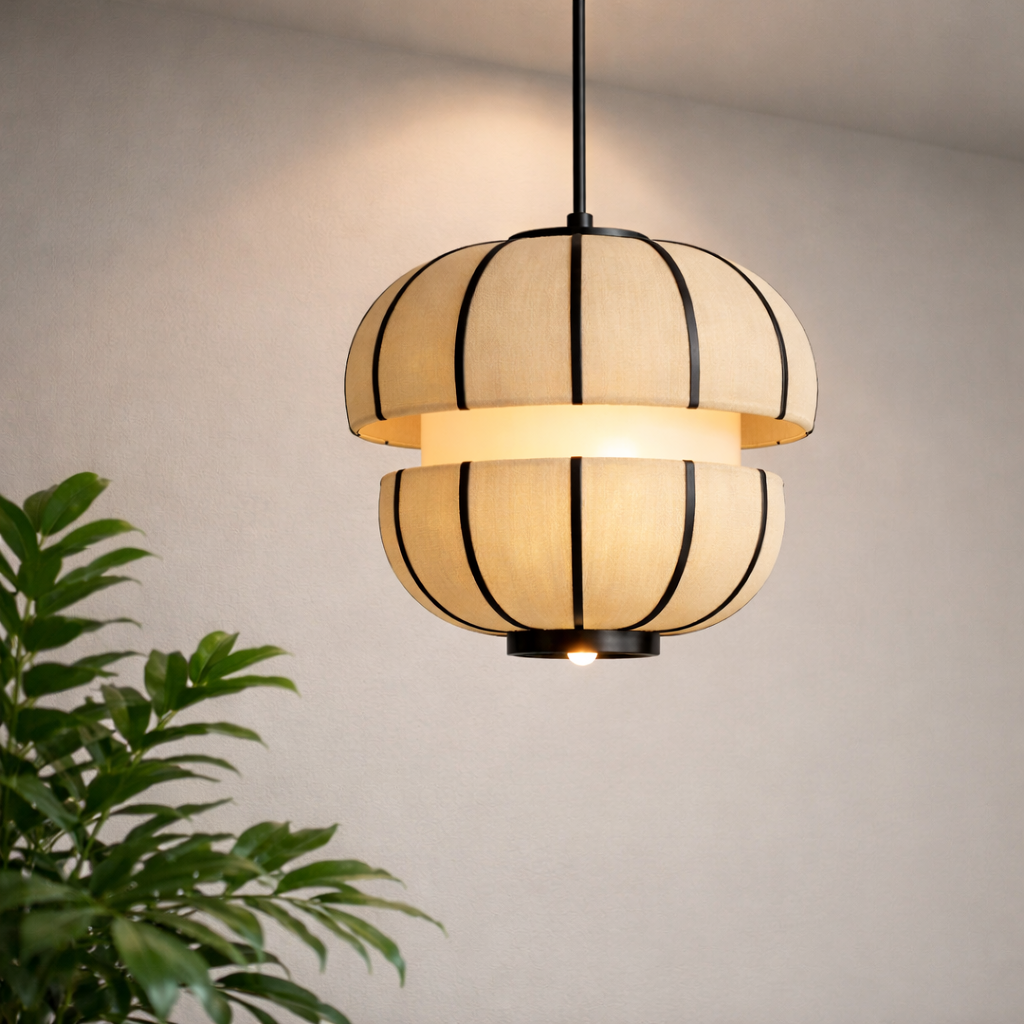 Classic look Handmade fabric Hanging Pendant Light FL-c