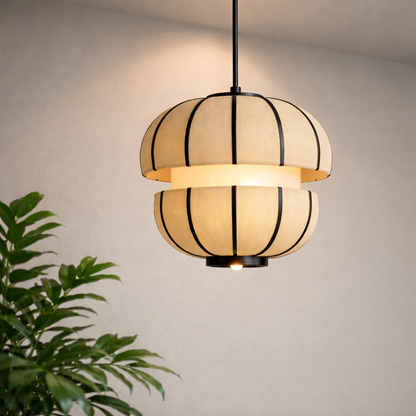 Classic look Handmade fabric Hanging Pendant Light FL-c