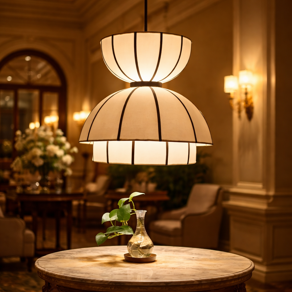 New look Handmade fabric Hanging Pendant Light | FL-d