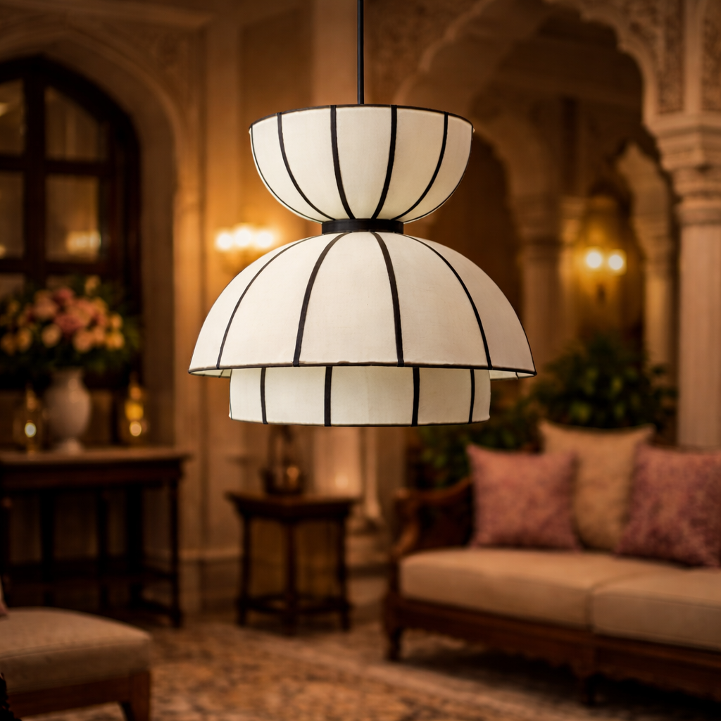 New look Handmade fabric Hanging Pendant Light | FL-d