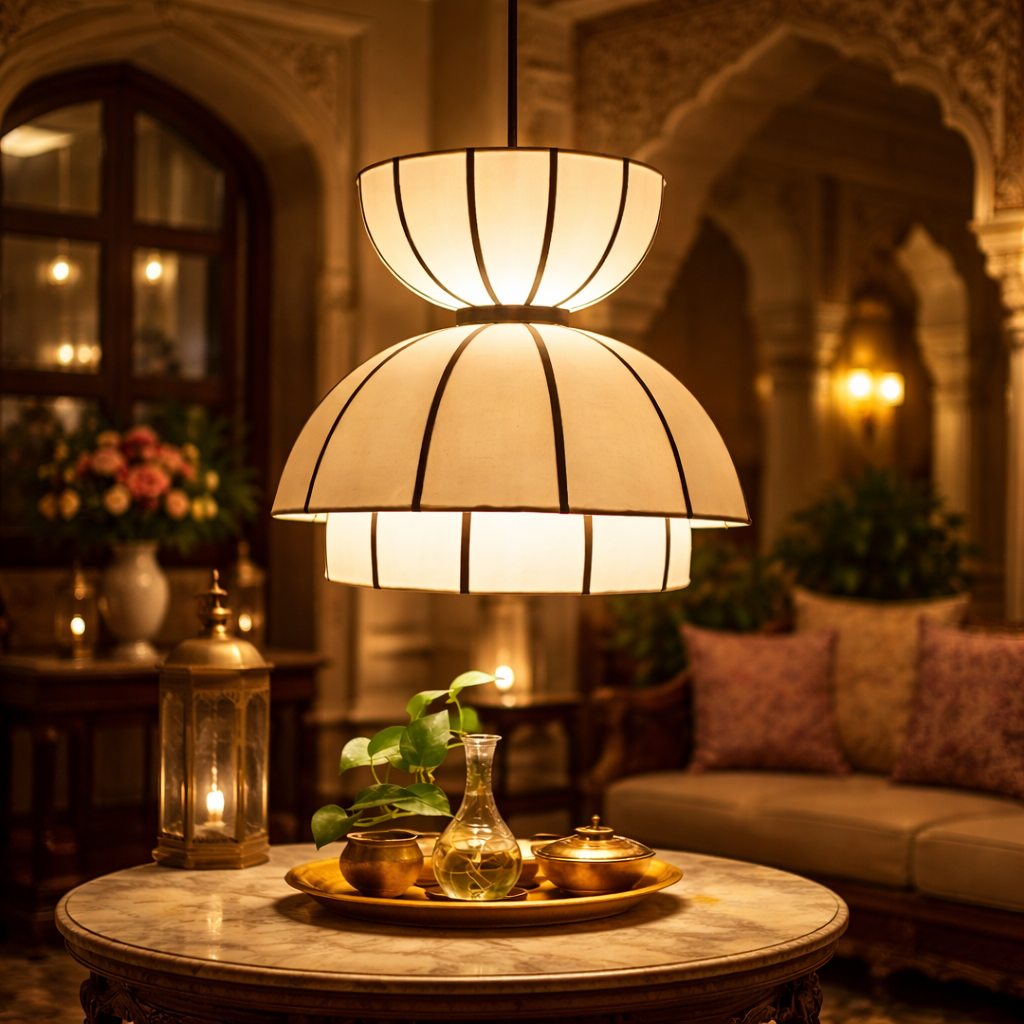 New look Handmade fabric Hanging Pendant Light | FL-d