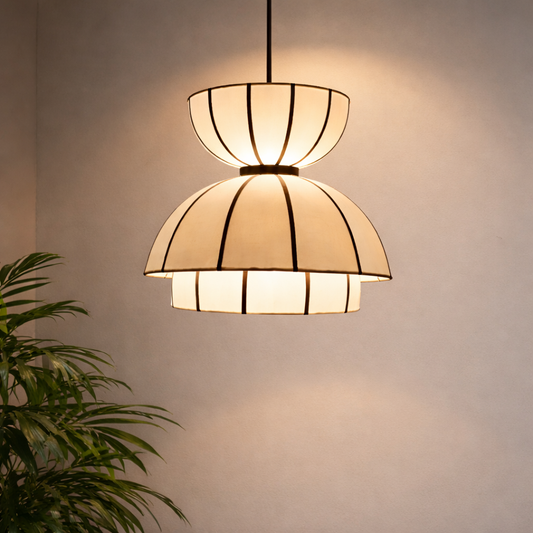 New look Handmade fabric Hanging Pendant Light | FL-d