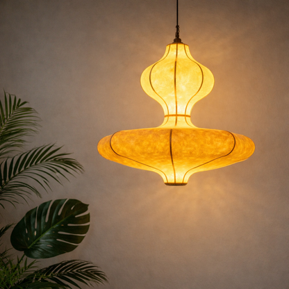 Handcrafted fabric LED Pendant Lamp for hotel and home
