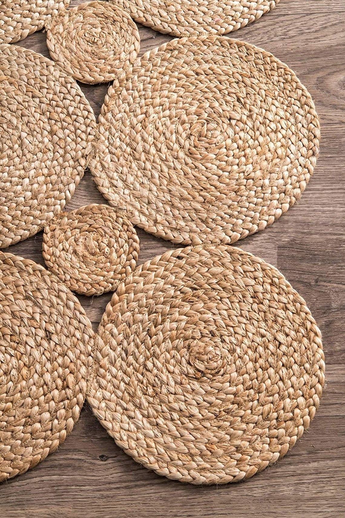 Trendy design hand made jute rug
