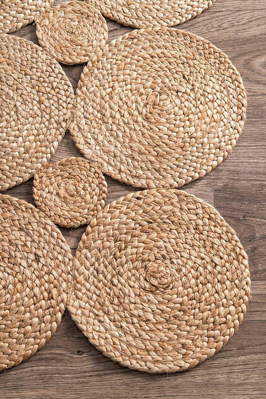Trendy design hand made jute rug