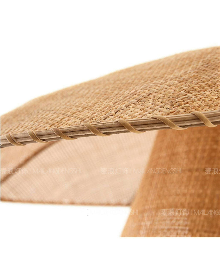 Handwoven Natural Chinese Lantern Light Pendant Lighting Hanging Lights Restaurant Rattan Pendant Lamp