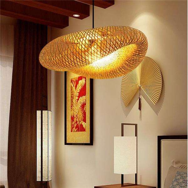 Weaving Bamboo Pendant Light Boho style