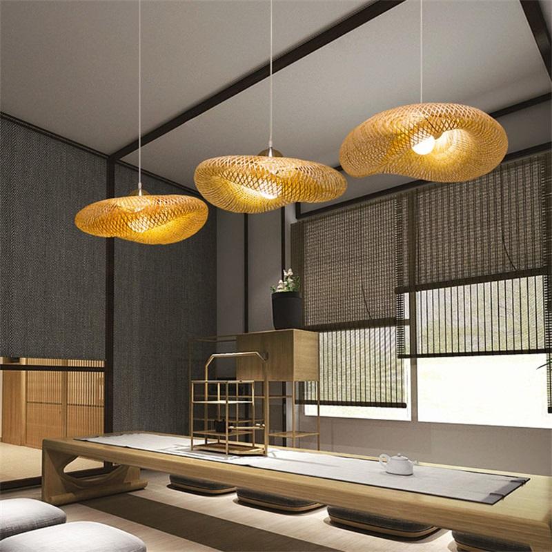 Weaving Bamboo Pendant Light Boho style