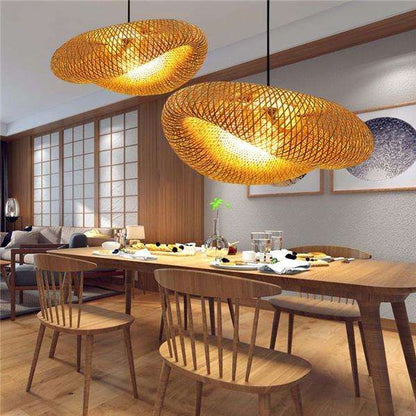 Weaving Bamboo Pendant Light Boho style