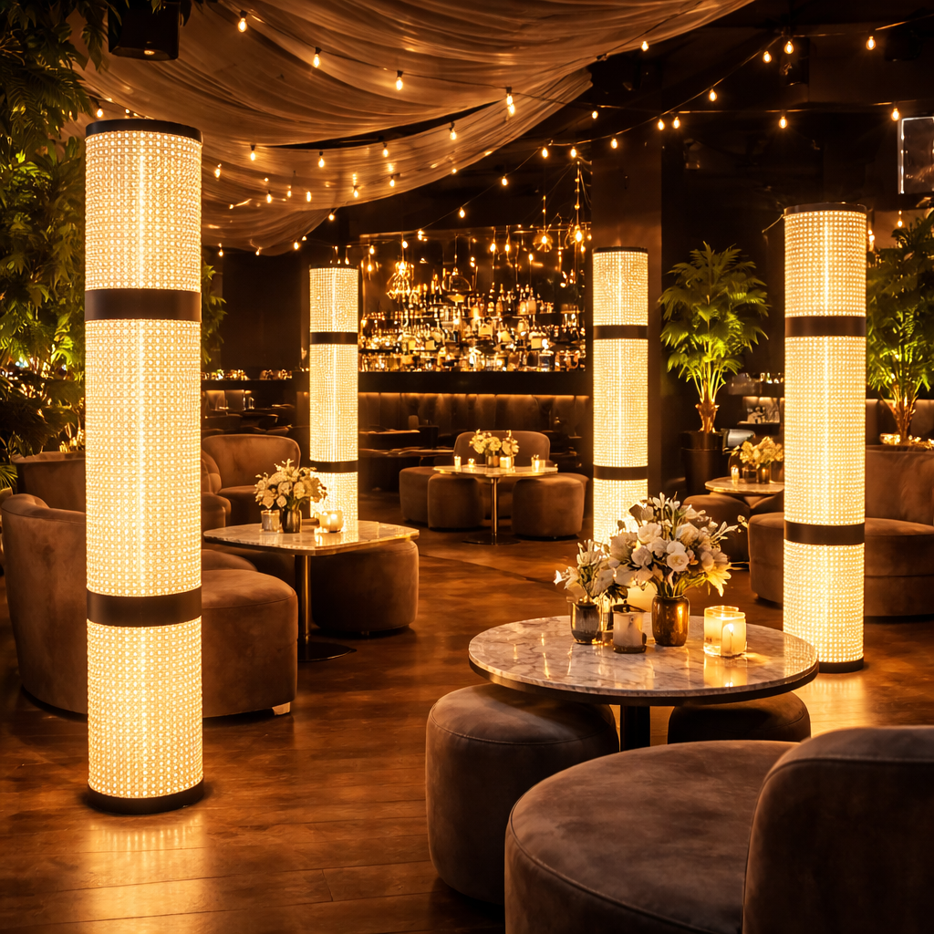 Cane floor lamp creative design