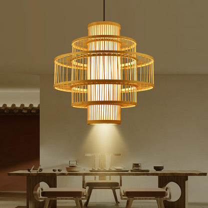 Wood Shade Pendant Light