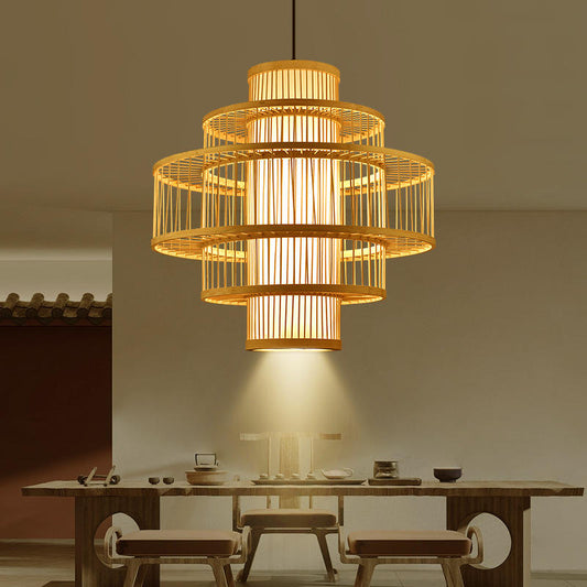 Wood Shade Pendant Light
