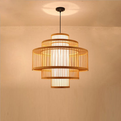 Wood Shade Pendant Light