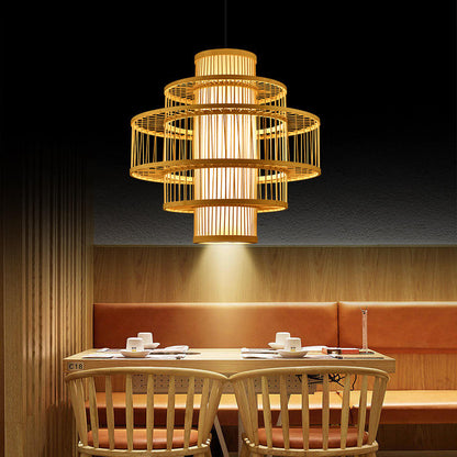 Wood Shade Pendant Light